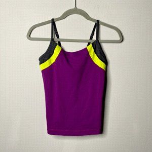 Lululemon tank top in purple grey and yellow Sz 6